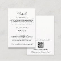 Elegante Boda Detalles del Hotel Info Código QR