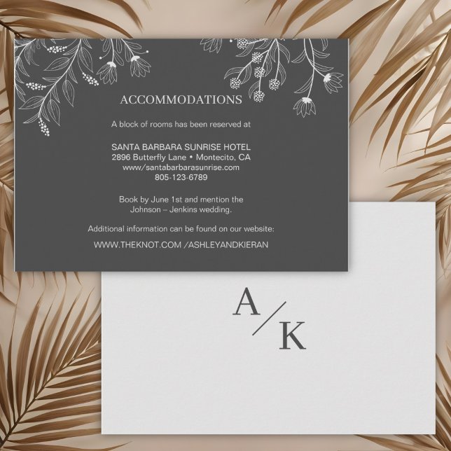 Tarjeta De Recepción Elegante Boda floral (Subido por el creador)