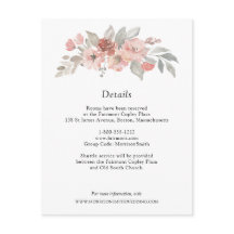 Elegante Boda Floral Acuarela Rosa Rubor