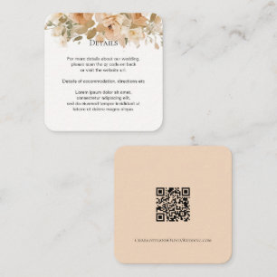 Tarjeta De Recepción Elegante Boda Floral Amueblado Verde y Peach