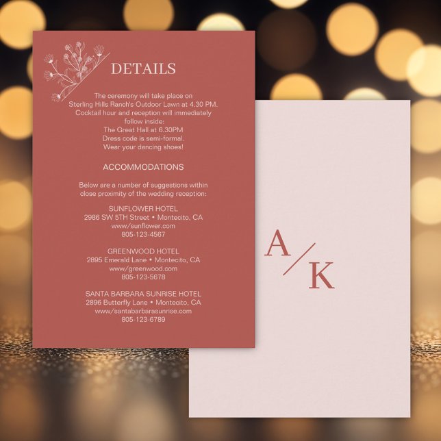 Tarjeta De Recepción Elegante Boda Floral Boho (Subido por el creador)