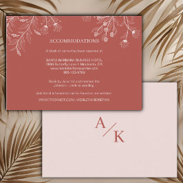 Tarjeta De Recepción Elegante Boda Floral Boho