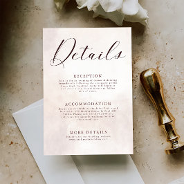 Tarjeta De Recepción Elegante Boda Floral Boho