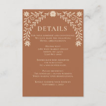 Elegante Boda Floral Boho Terracotta