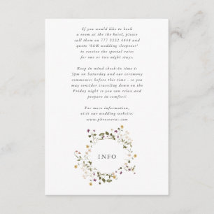 Tarjeta De Recepción Elegante Boda Floral de Flor Silvestre Seca Pampas