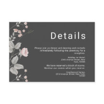 Elegante Boda floral rosa y gris oscuro de Rubor