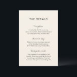 Tarjeta De Recepción Elegante Boda marfileño moderno<br><div class="desc">Tarjeta de gabinete boda moderna con un diseño sencillo y mínimo con las cabeceras en un guión manuscrito contemporáneo. La espalda tiene su monograma. La paleta de colores es crema y puede cambiarse en la herramienta de edición de diseño. Este diseño contemporáneo funciona bien para cualquier estilo boda.</div>