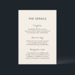 Tarjeta De Recepción Elegante Boda marfileño moderno<br><div class="desc">Tarjeta de gabinete boda moderna con un diseño sencillo y mínimo con las cabeceras en un guión manuscrito contemporáneo. La espalda tiene su monograma. La paleta de colores es crema y puede cambiarse en la herramienta de edición de diseño. Este diseño contemporáneo funciona bien para cualquier estilo boda.</div>