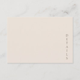 Tarjeta De Recepción Elegante Boda Minimalista en Arena del Desierto