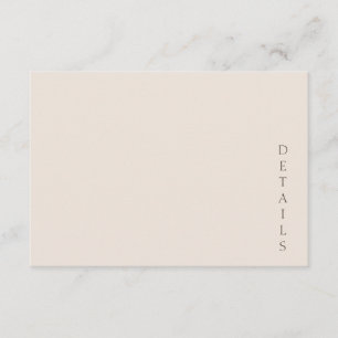 Tarjeta De Recepción Elegante Boda Minimalista en Arena del Desierto