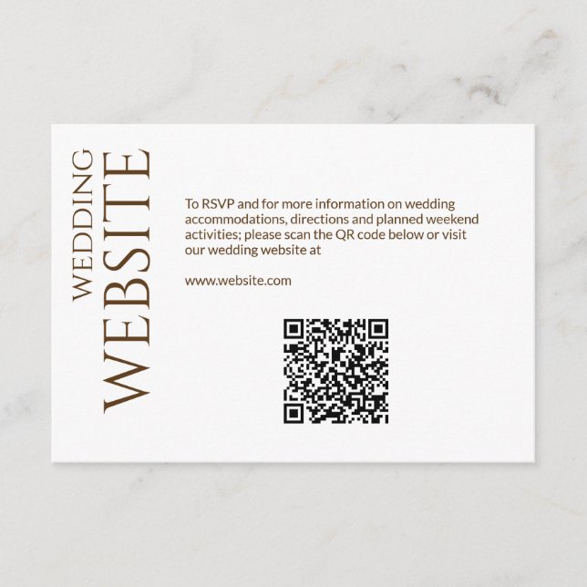 Tarjeta De Recepción Elegante Boda Moderno de Flor Silvestre Blanco y B (Anverso)