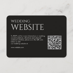 Tarjeta De Recepción Elegante Boda negro de humo moderno