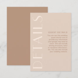 Tarjeta De Recepción Elegante Boda neutral invitado