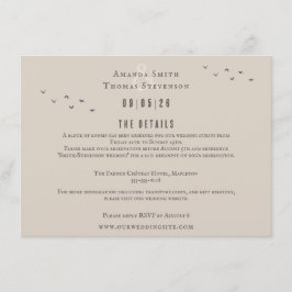 Tarjeta De Recepción Elegante boda rústico de montaña de otoño