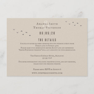 Tarjeta De Recepción Elegante boda rústico de montaña de otoño