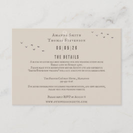 Tarjeta De Recepción Elegante boda rústico de montaña de otoño
