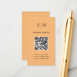 Tarjeta De Recepción Elegante Boda simple de monograma de engrase