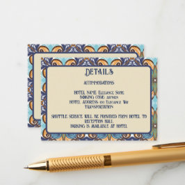 Tarjeta De Recepción Elegante Boda Talavera mexicano Detalles código QR