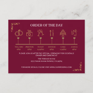 Tarjeta De Recepción Elegante Boda victoriano