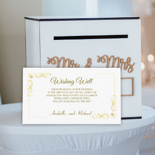 Tarjeta De Recepción Elegante Boda victoriano deseando lo mejor