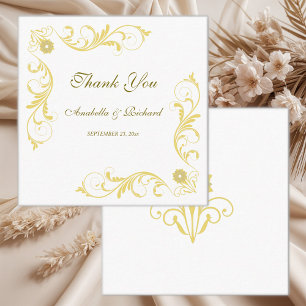 Tarjeta De Recepción Elegante Boda victoriano Gracias