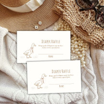 Elegante Boho Tonta Gansa Rifa de Pañales Fiesta d