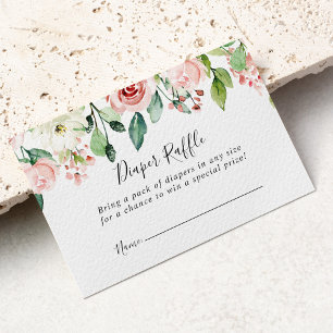 Tarjeta De Recepción Elegante boleto de Raffle floral de otoño elegante