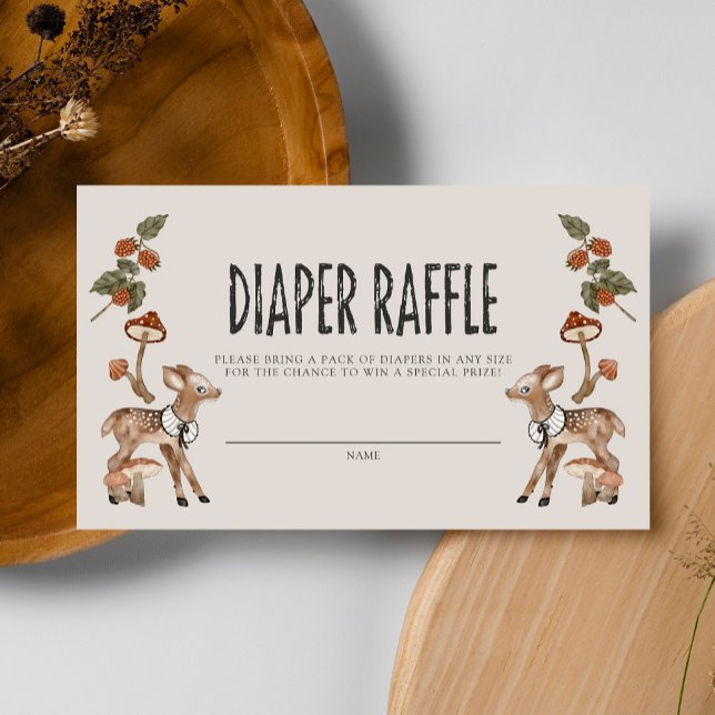 Tarjeta De Recepción Elegante bosque de bosques Diaper Raffle (Subido por el creador)