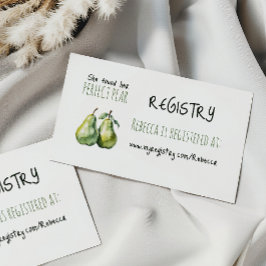 Tarjeta De Recepción Elegante Brunch Perfect Pear Bridal Shower Registr