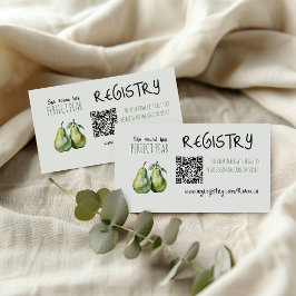 Tarjeta De Recepción Elegante Brunch Perfect Pear Bridal Shower Registr