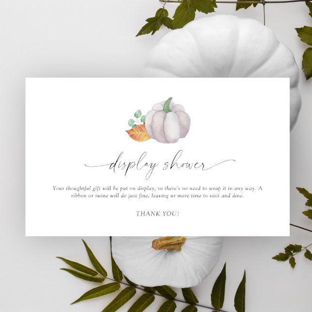 Tarjeta De Recepción Elegante calabaza blanca - ducha de pantalla (Subido por el creador)