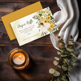 Tarjeta De Recepción Elegante Calabaza Cosecha Baby Shower Diaper Raffl