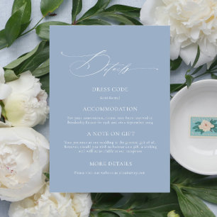 Tarjeta De Recepción Elegante caligrafía azul turquesaTarjeta de detall