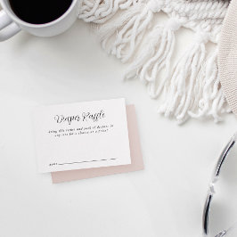 Tarjeta De Recepción Elegante caligrafía Baby Shower Diaper Raffle