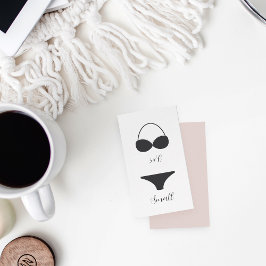 Tarjeta De Recepción Elegante caligrafía Bridal Lingerie Shower