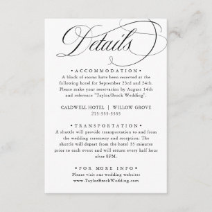 Tarjeta De Recepción Elegante caligrafía estilo americano escritura a m