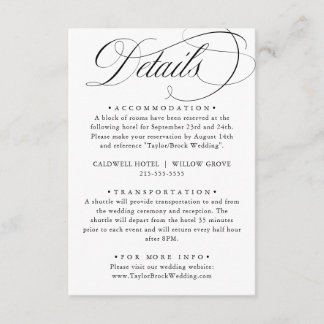 Tarjeta De Recepción Elegante caligrafía estilo americano escritura a m