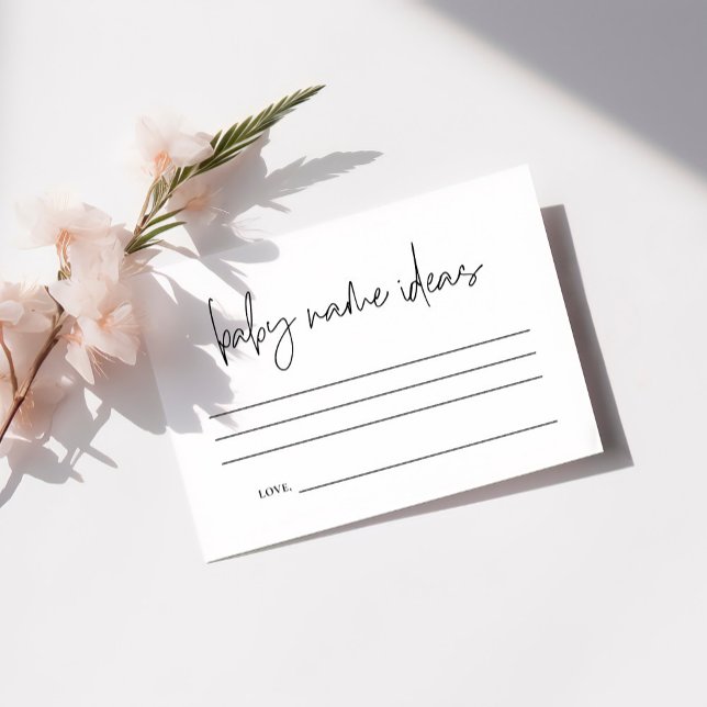 Tarjeta De Recepción Elegante caligrafía Ideas de nombre de bebé, Baby  (Subido por el creador)