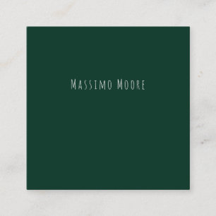 Tarjeta De Recepción Elegante Casual Verde Oscuro Propio Nombre