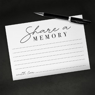 Tarjeta De Recepción Elegante Celebración de la Vida Funeral Comparte u
