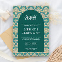 Elegante ceremonia islámica de Mehndi de arco de d