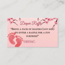 Elegante Cherry Blossom Diaper Raffle