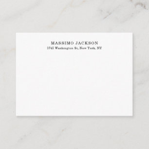 Tarjeta De Recepción Elegante Clásico Blanco Negro Minimalista