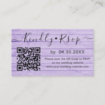 Elegante Código QR Moda RSVP Sitio Web Boda mínimo