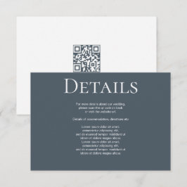 Tarjeta De Recepción Elegante código QR simple de casamiento