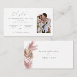 Tarjeta De Recepción Elegante collage de fotografías Ensayo de cena