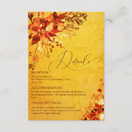 Tarjeta De Recepción Elegante color de agua rojo y Boda de noinsettia d