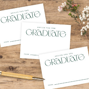 Tarjeta De Recepción Elegante consejo de graduación verde de tipografía