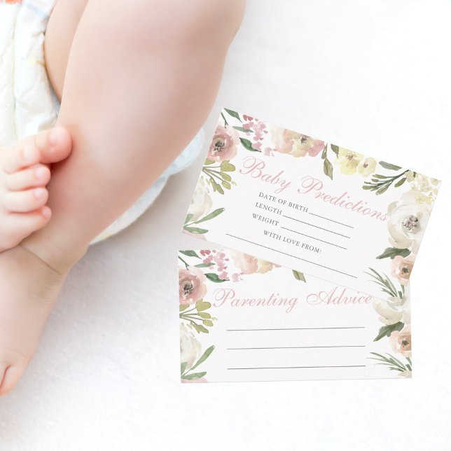 Tarjeta De Recepción Elegante consejo de predicciones de Baby Shower co (Subido por el creador)