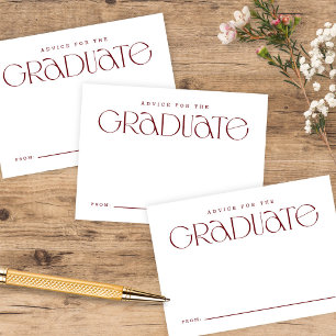 Tarjeta De Recepción Elegante consejo moderno de graduación de Borgoña